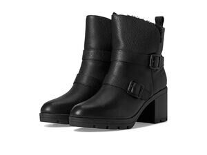 Naturalizer Verney Black Leather Moto Boots - Women's 11 Wide NIB